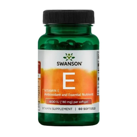 Swanson Witamina E 400 IU 180mg 60 kaps.