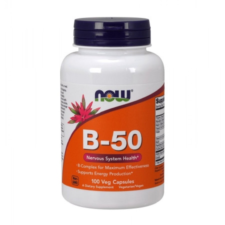 Now Vitamin B-50 100 vege kaps.