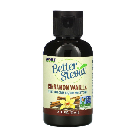 Now Better Stevia Liquid Cinnamon Vanilla 59ml