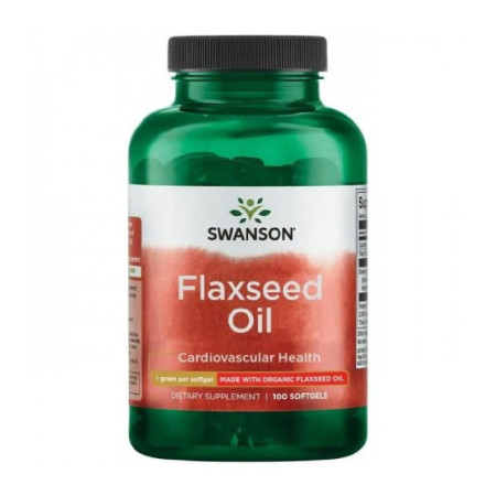 Swanson Flaxseed Oil 1000mg 100 softgels.