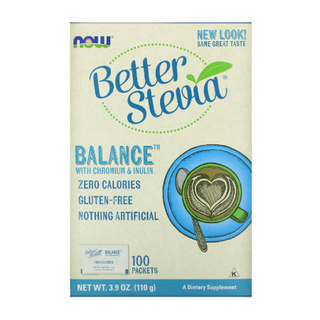 Now Foods BetterStevia Balance with Chromium & Inulin 100 sasz.