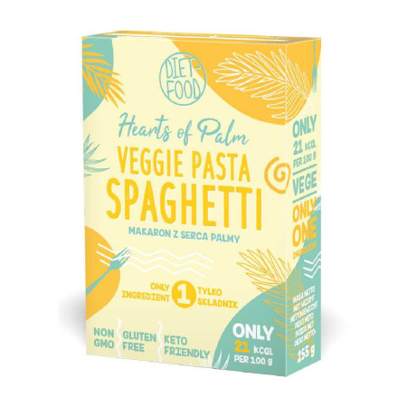 Diet Food Makaron z serca palmy spagheti 255g vaccum pudelko