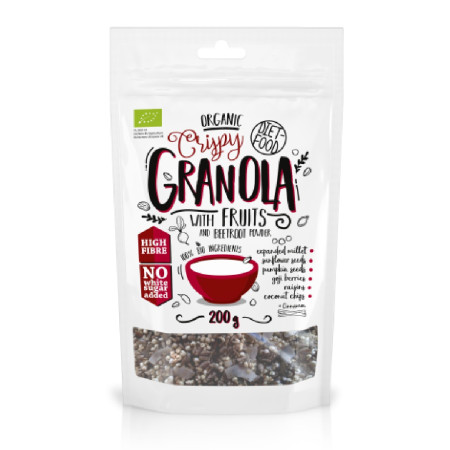 Diet Food Bio Granola Owocowa z Burakiem i Jabłkiem 200g