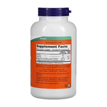 Now Magnesium Citrate 180 softgels.