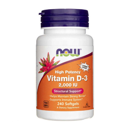 Now Vitamin D3 2000 IU 240 softgels.