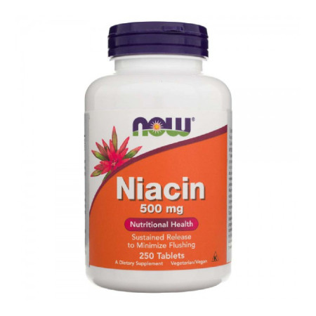 Now Niacin 500mg 250 tabl.