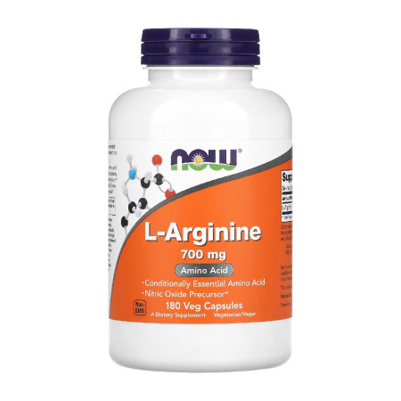 Now L-Arginine 700mg 180 vege kaps.