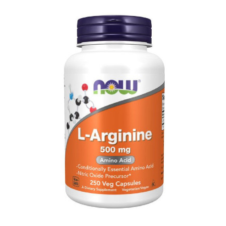 Now L-Arginine 500mg 250 vege kaps.