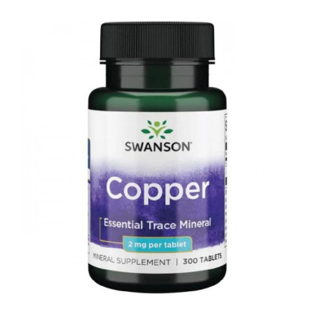 Swanson Copper 2mg 300 tabl.