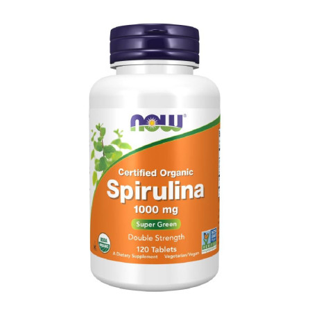 Now Spirulina Organic 1000mg 120 tabl.