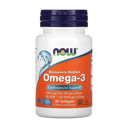 Now Omega-3 Molecularly Distilled 30 softgels.