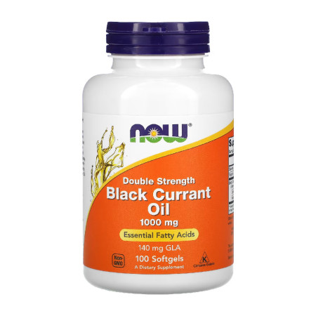 Now Black Currant Oil 1000mg 100 softgels.