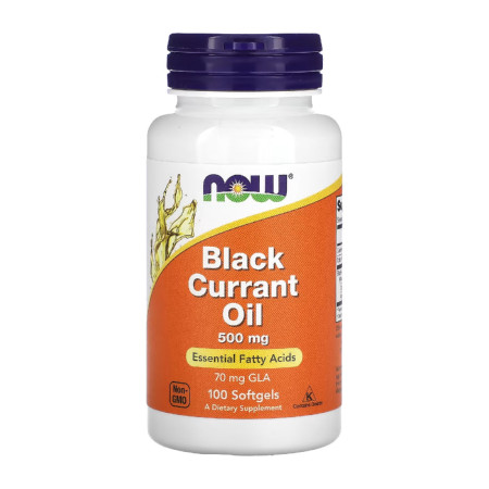 Now Black Currant Oil 500mg 100 softgels.