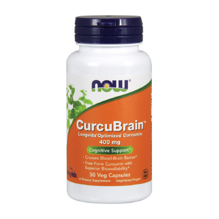 Now CurcuBrain 400mg 50 vege kaps.