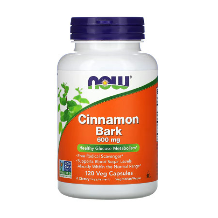 Now Cinnamon Bark 600mg 120 kaps.