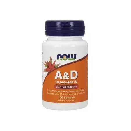 Now Vitamin A&D 10000/400 IU 100 kaps.