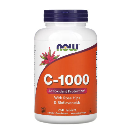 Now Vitamin C-1000 with Rose Hips & Bioflavonoids 250 tabl.