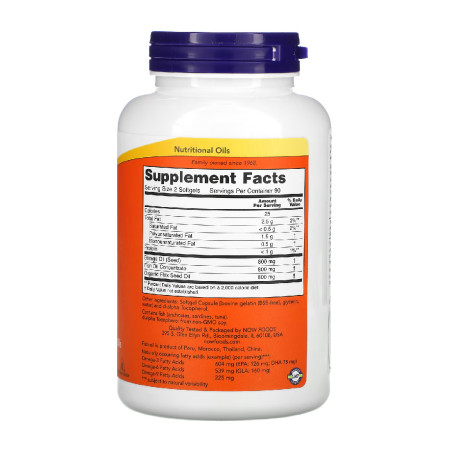 Now Super Omega 3-6-9 1200mg 180 softgels.