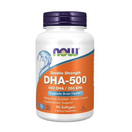 Now DHA-500 500 DHA / 250 EPA 90 softgels.