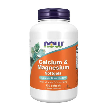 Now Calcium & Magnesium with Vit D and Zinc 120 softgels.