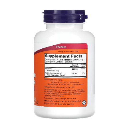 Now Magnesium Ascorbate Buffered Powder 227g