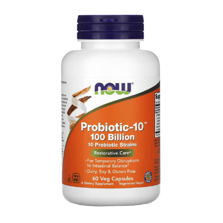 Now Probiotic-10 100 Billion 60 vege kaps.