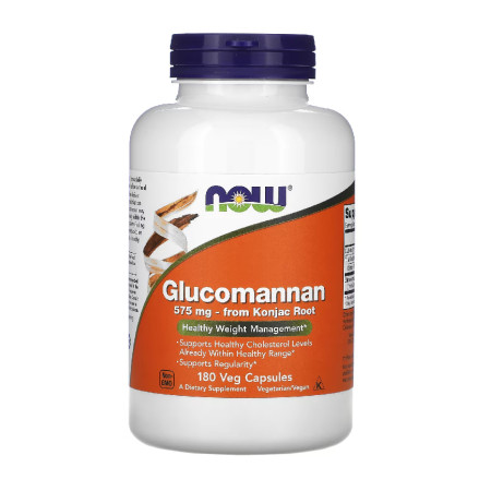 Now Glucomannan from Konjac Root 575mg 180 vege kaps.