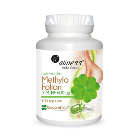 Aliness Methylo Folian 600 µg, Quatrefolic® VEGE 100 kaps.