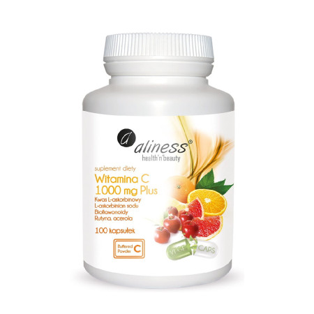 Aliness Witamina C 1000mg PLUS VEGE 100 kaps.