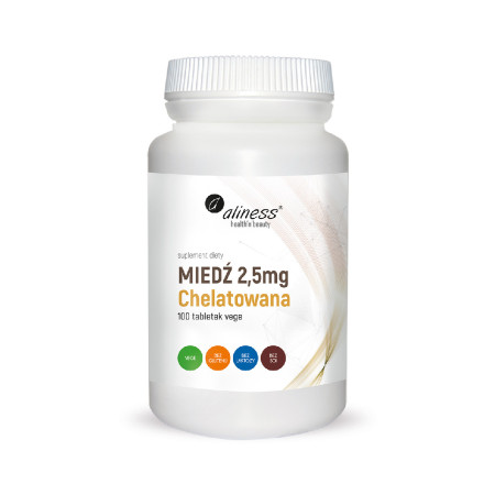 Aliness Miedź Chelatowana 2,5mg VEGE 100 tabl.