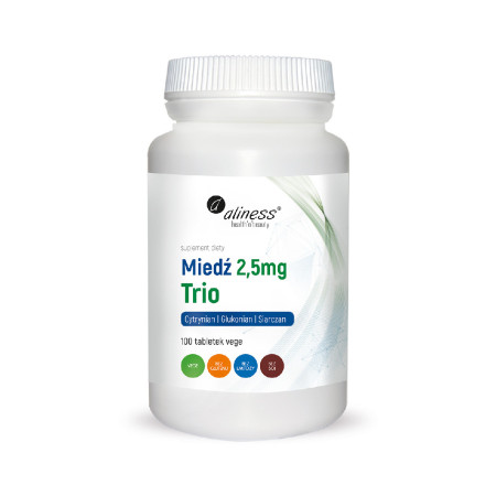 Aliness Miedź Trio 2,5mg VEGE 100 tabl.