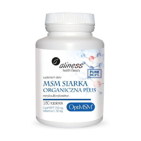 Aliness OptiMSM® Siarka Organiczna PLUS 180 tabl.