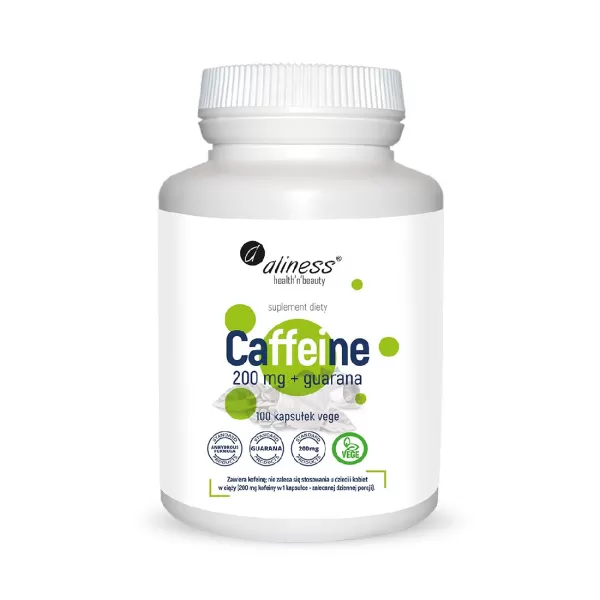 Aliness Caffeine 200mg z Guaraną VEGE 100 kaps.