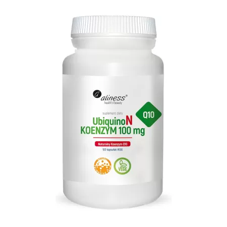 Aliness UbiquinoN Naturalny KOENZYM Q10 100mg VEGE 100 kaps.