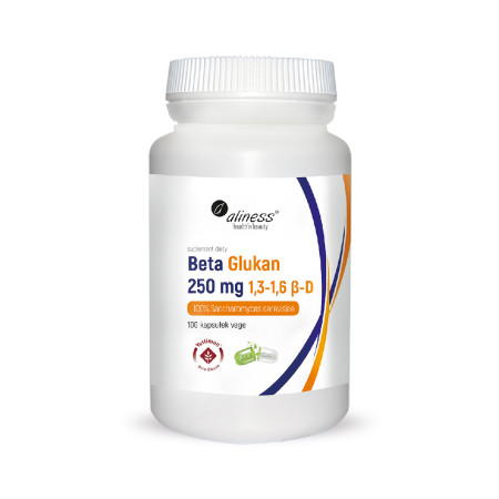 Aliness Beta Glukan Yestimun 1,3-1,6 β-D 250mg VEGE 100 kaps.