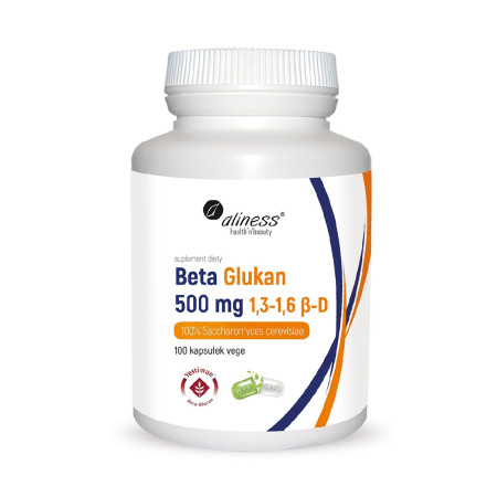 Aliness Beta Glukan Yestimun 1,3-1,6 β-D 500mg VEGE 100 kaps.