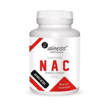 Aliness NAC N-Acetyl-L-Cysteine 500mg VEGE 100 kaps.