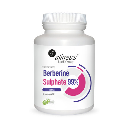 Aliness Berberine Sulphate 99% 400mg VEGE 60 kaps.