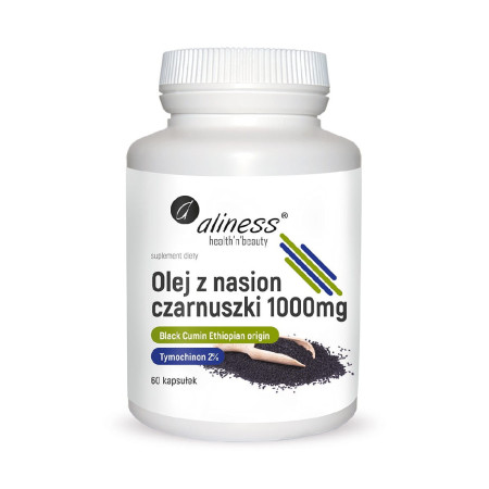 Aliness Olej z Nasion Czarnuszki 2% 1000mg 60 kaps.