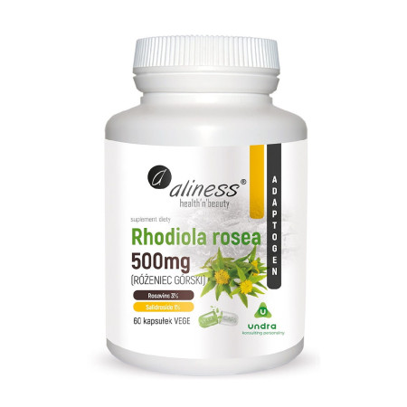 Aliness Rhodiola Rosea (Różeniec Górski) 500mg VEGE 60 kaps.