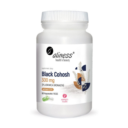 Aliness Black Cohosh 300mg (PLUSKWICA GRONIASTA) VEGE 90 kaps.