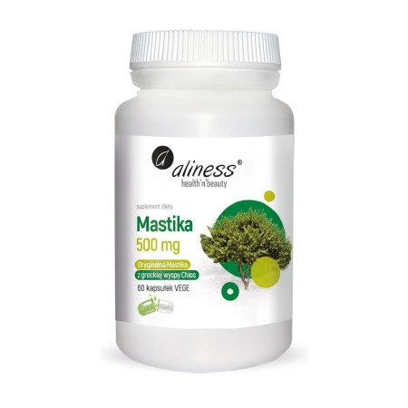 Aliness Mastika, Sproszkowana Żywica Pistacia Lentiscus 500mg