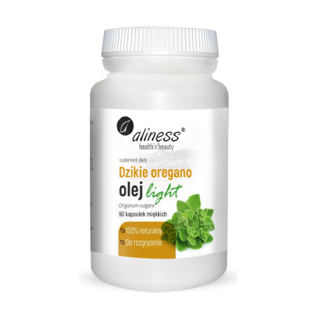 Aliness Dzikie Oregano Olej Light do Rozgryzania 100% Naturalny