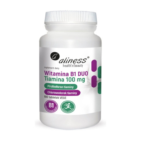 Aliness Witamina B1 (Tiamina) DUO 100mg VEGE 100 tabl.