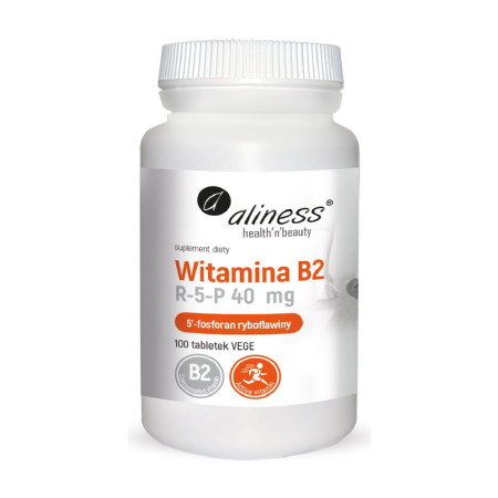 Aliness Witamina B2 R-5-P (Ryboflawina) 40mg VEGE 100 tabl.