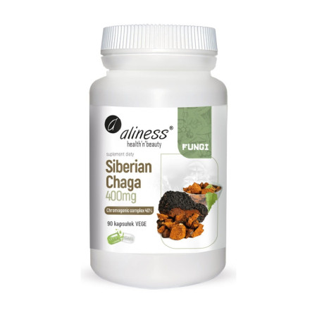 Aliness Siberian Chaga Ekstrakt 40, 400mg VEGE 90 kaps.