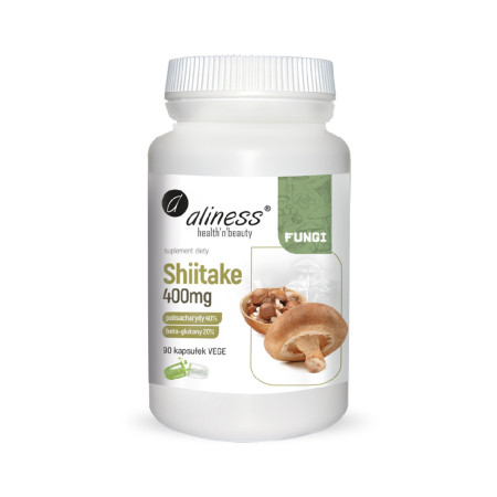 Aliness Shiitake Ekstrakt 40/20, 400mg VEGE 90 kaps.