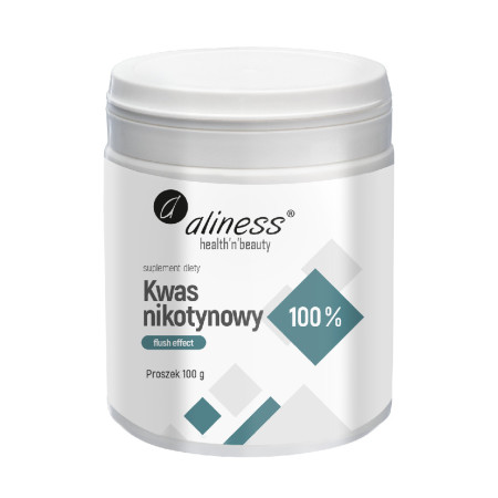 Aliness Kwas Nikotynowy, Czysty 100%, Flush Effect 100g