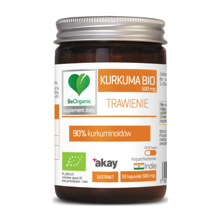 BeOrganic Kurkuma BIO 90% 500mg 50 kaps.