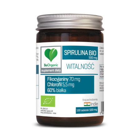 BeOrganic Spirulina 500mg 100 tabl.